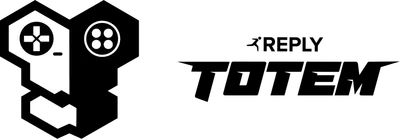 Reply Totem Logo - B/W, Horizontal